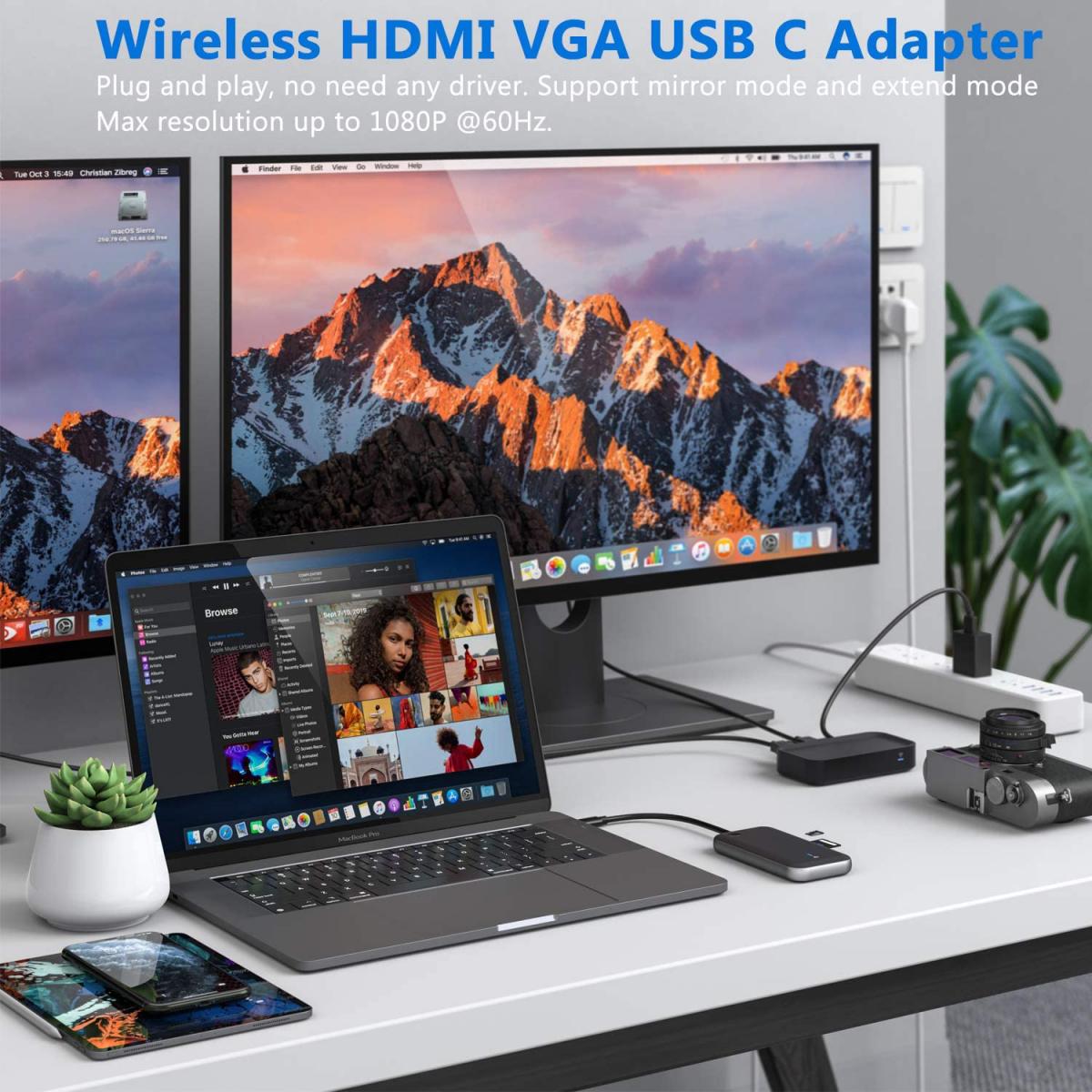 Διανομέας USB-C SiGN, 1 x USB-C - 1 x HDMI - 1 x VGA - 1 x υποδοχή 3,5 mm, Μαύρο SN-TVBT01 SN-TVBT01