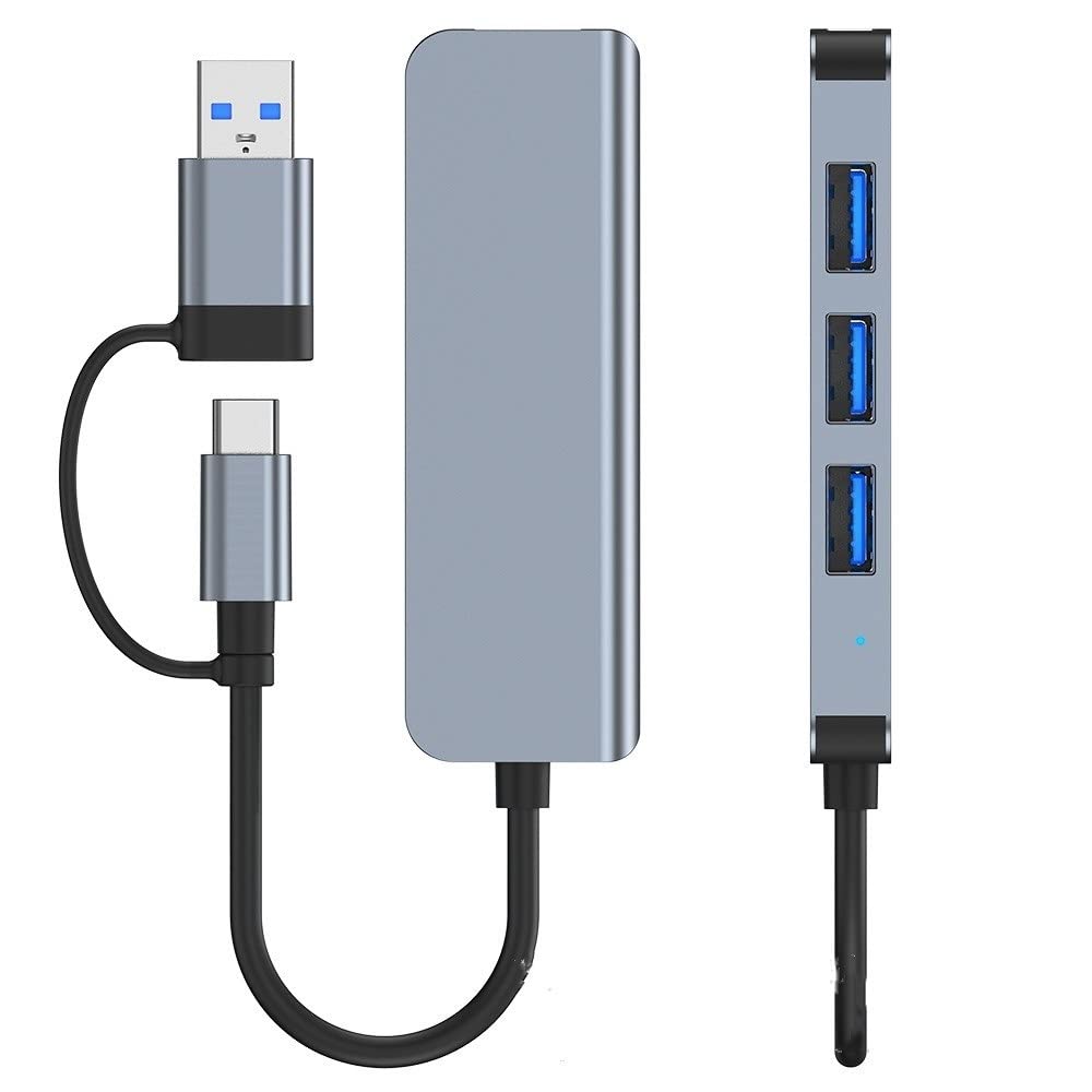 USB / USB-C Techsuit H8 DataBridge Hub, 4in1, Gray