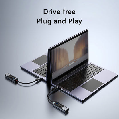 Hub USB / USB-C Yesido HB19, 4in1, Γκρι