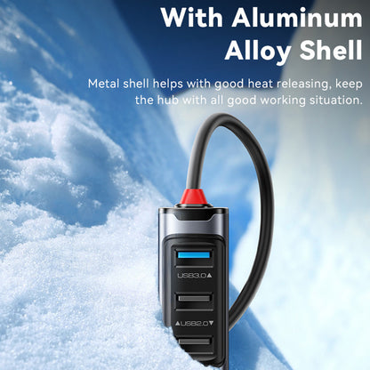 Hub USB / USB-C Yesido HB21, 5in1, Γκρι