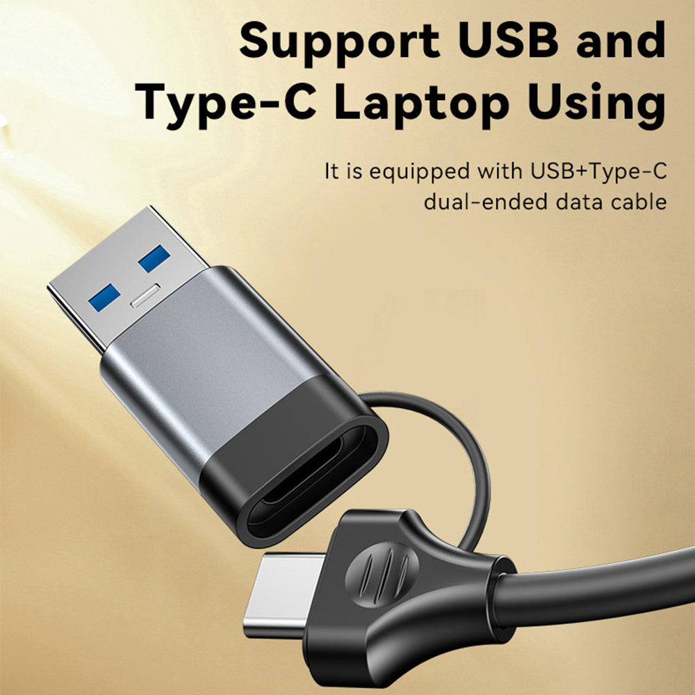 Hub USB / USB-C Yesido HB21, 5in1, Γκρι