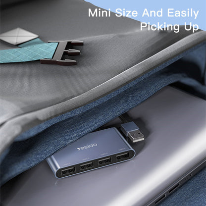 Hub USB Yesido HB12, 4in1, Γκρι