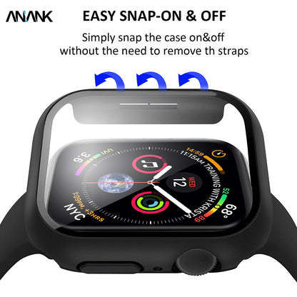 Anank Screen Guard Case for Apple Watch Series 7 41mm, Black