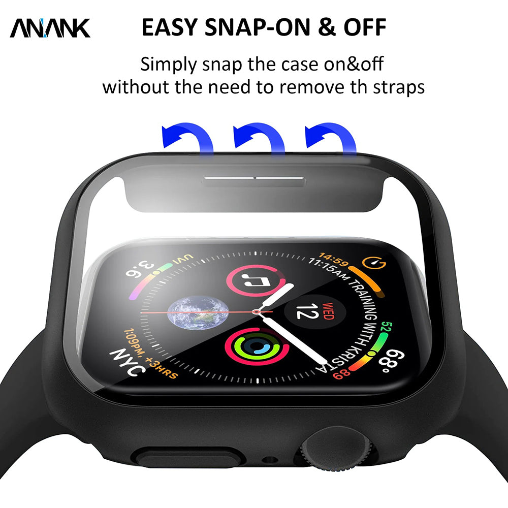 Θήκη Anank Screen Guard για Apple Watch Series 7 45mm, Μαύρη