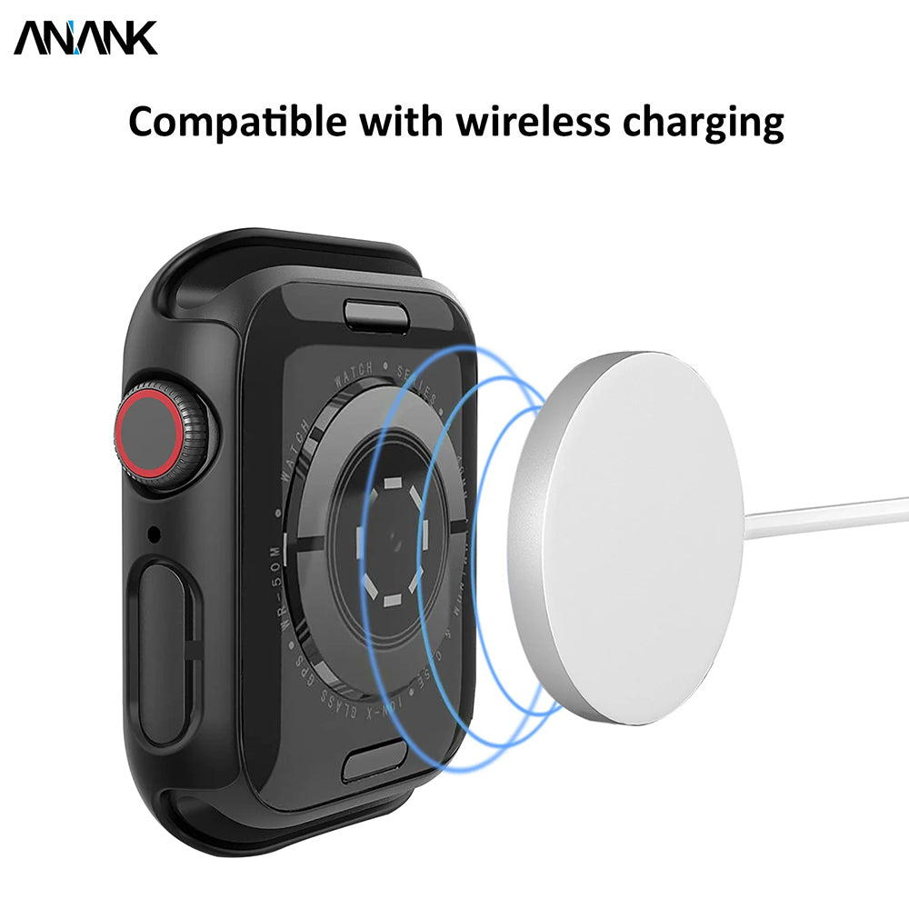 Θήκη Anank Screen Guard για Apple Watch Series 7 45mm, Μαύρη