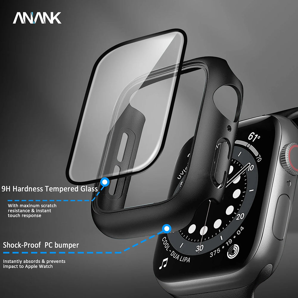 Θήκη Anank Screen Guard για Apple Watch Series 7 45mm, Μαύρη