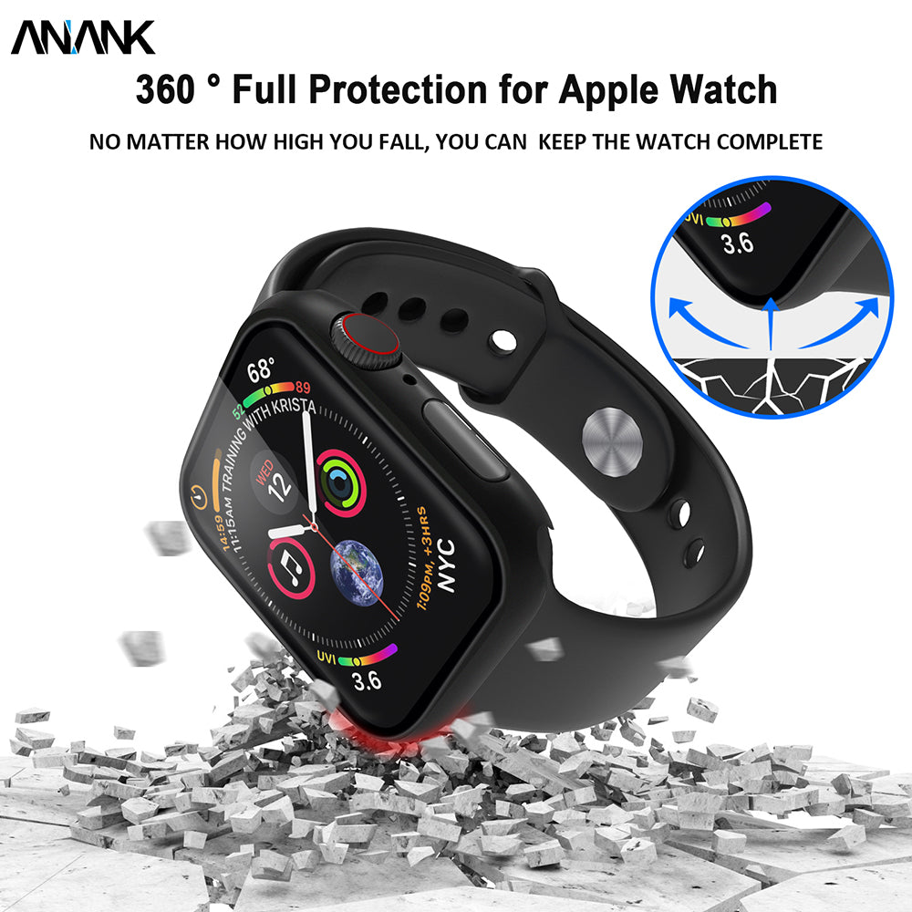 Θήκη Anank Screen Guard για Apple Watch Series 7 45mm, Μαύρη