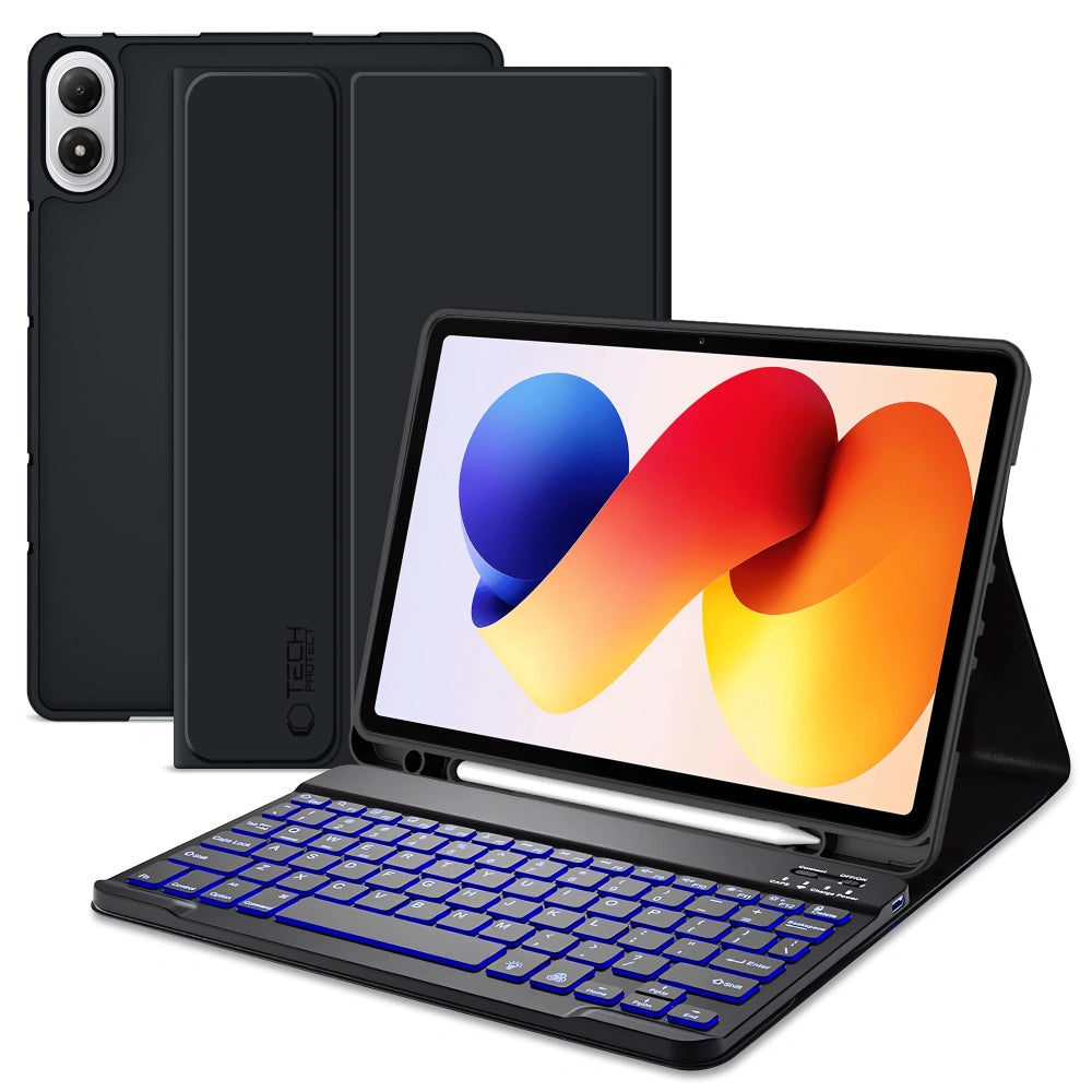 Θήκη με Πληκτρολόγιο για Xiaomi Poco Pad M1 / Redmi Pad 2 Pro, Tech-Protect, SC PEN, Μαύρη