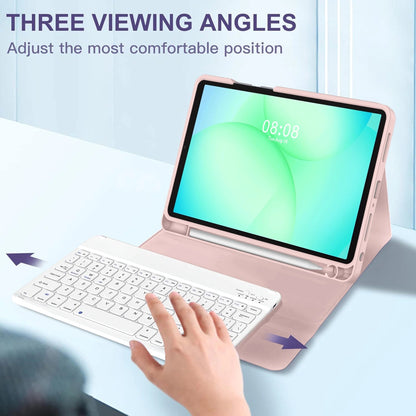 Θήκη με Πληκτρολόγιο για Samsung Galaxy Tab A11+ / Tab A9+, Tech-Protect, SC PEN, Ροζ