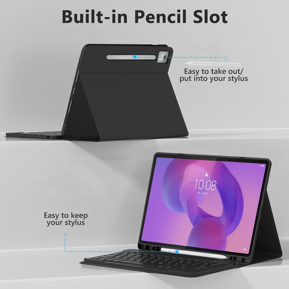 Θήκη με Πληκτρολόγιο για Lenovo Idea Tab Pro, Tech-Protect, SC PEN, Μαύρη