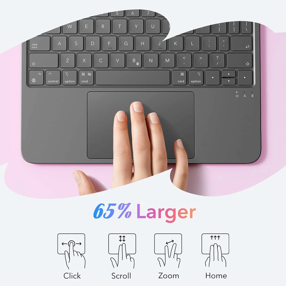 Keyboard Case for Apple iPad (2025) / (2022), ESR, Flex, Gray