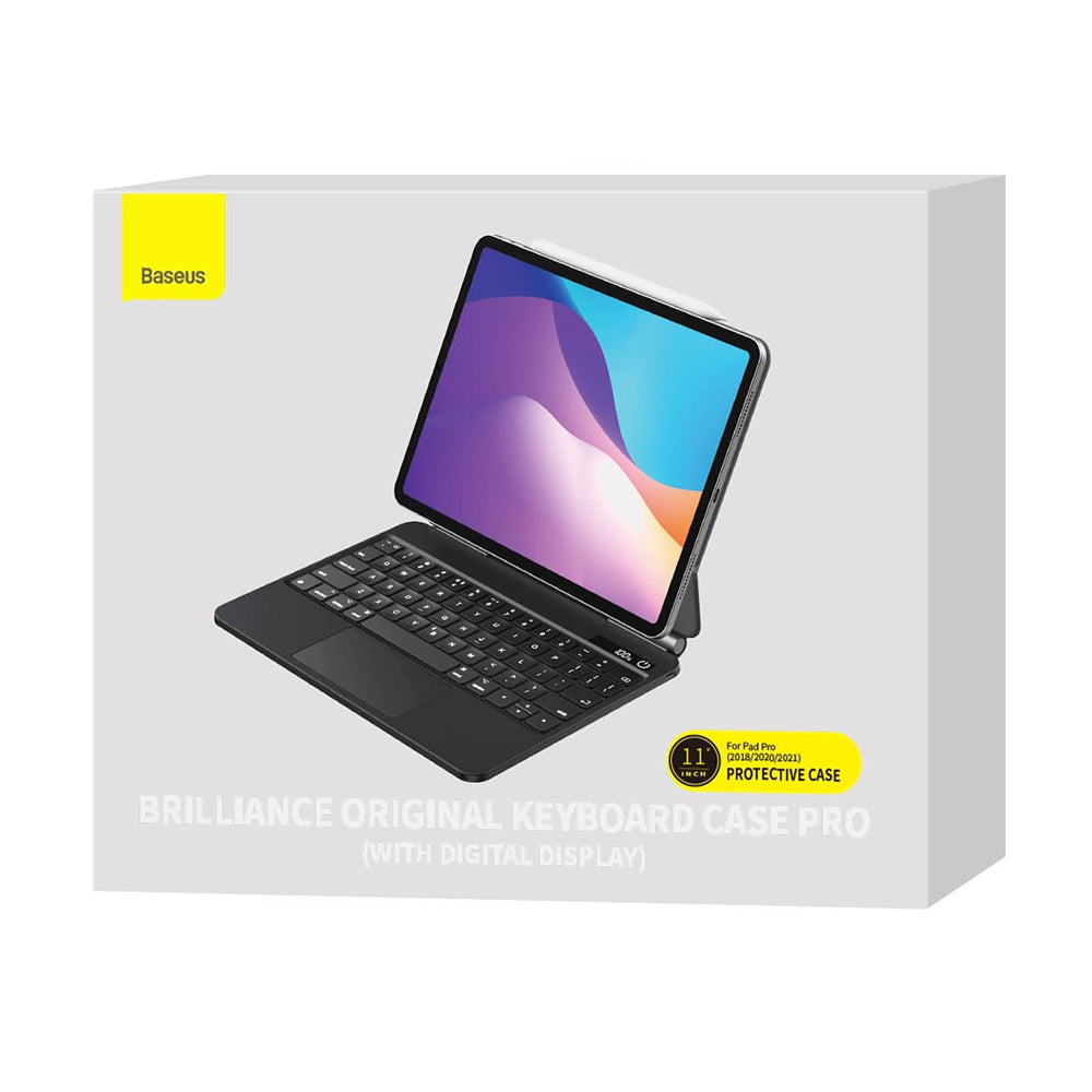 Θήκη με Πληκτρολόγιο για Apple iPad Pro 12.9 (2022) / Pro 12.9 (2021) / Pro 12.9 (2020) / Pro 12.9 (2018), Baseus, Brilliance, Γκρι