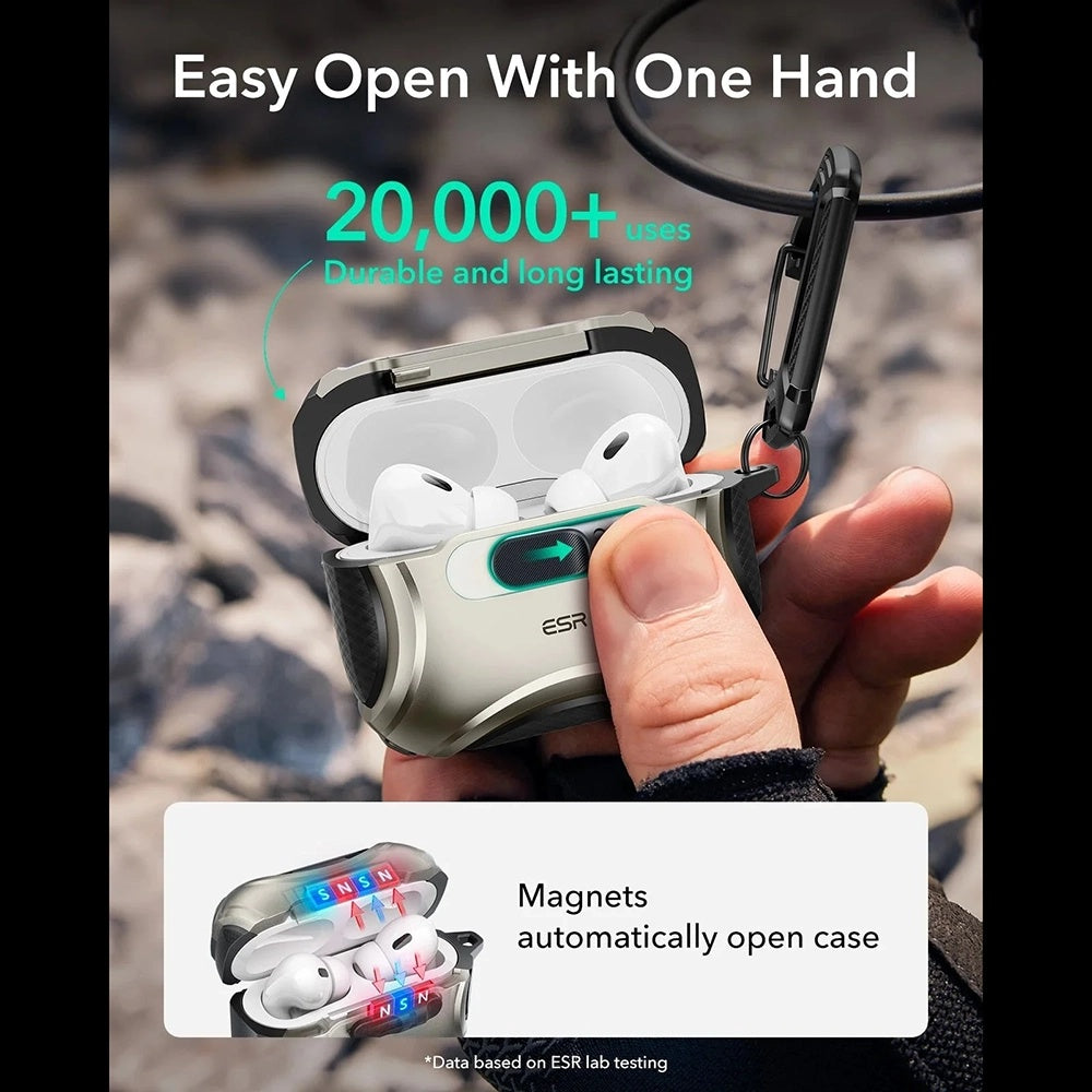 Θήκη ESR Cyber FlickLock για Apple AirPods Pro 3, Γκρι