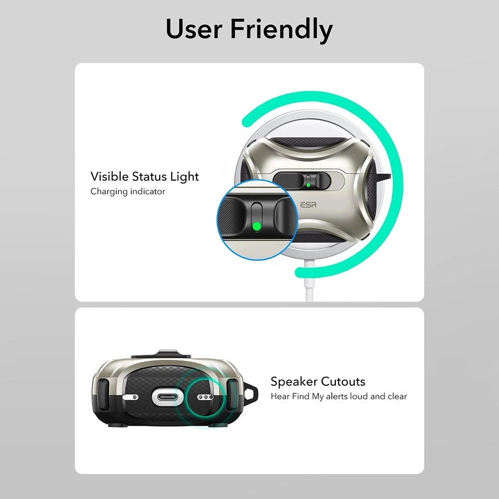 Θήκη ESR Cyber FlickLock για Apple AirPods Pro 3, Γκρι