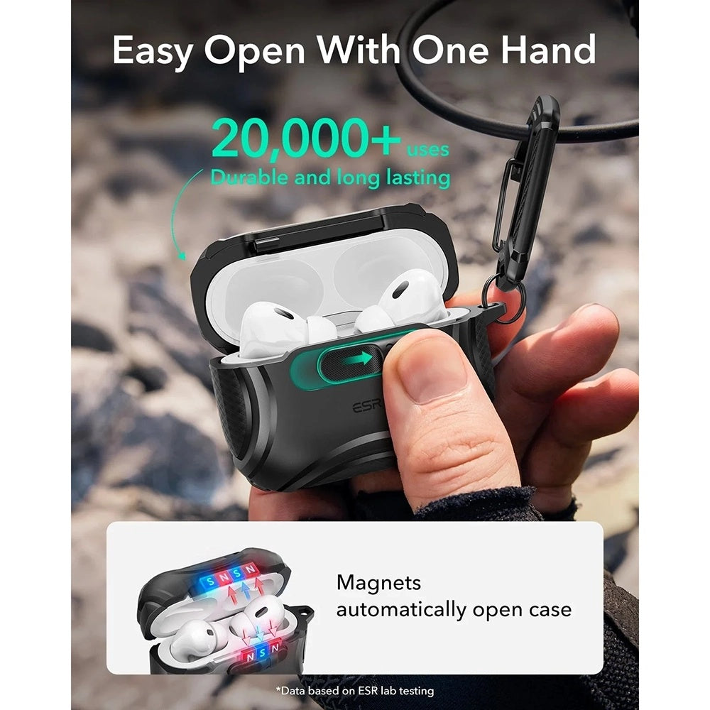 Θήκη ESR Cyber FlickLock για Apple AirPods Pro 3, Μαύρη