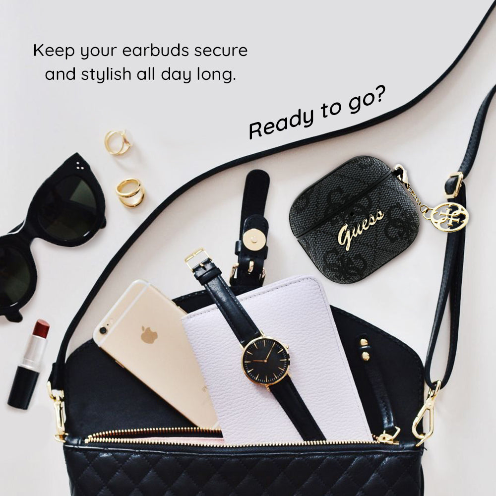 Θήκη Guess 4G Charm για Apple AirPods 4, Ροζ