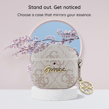 Θήκη Guess 4G Charm για Apple AirPods 4, Ροζ