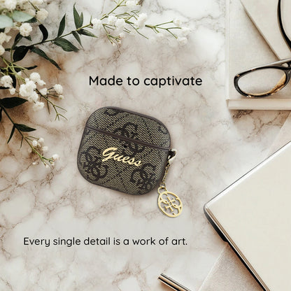 Θήκη Guess 4G Charm για Apple AirPods 4, Ροζ