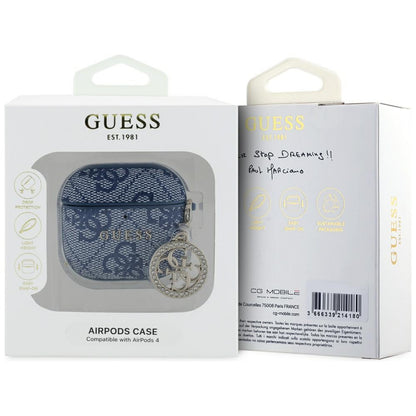 Θήκη Guess 4G Strass Charm για Apple AirPods 4, Μπλε