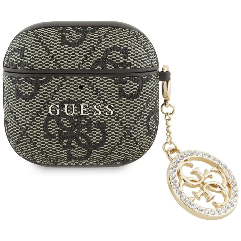 Θήκη Guess 4G Strass Charm για Apple AirPods 4, Καφέ