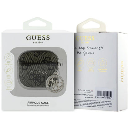 Θήκη Guess 4G Strass Charm για Apple AirPods 4, Καφέ