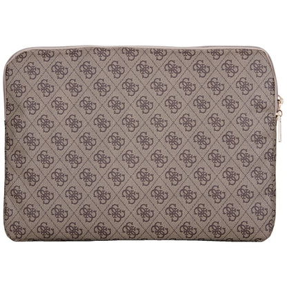 Guess 4G Triangle Logo Case for 14-inch Laptop, Brown