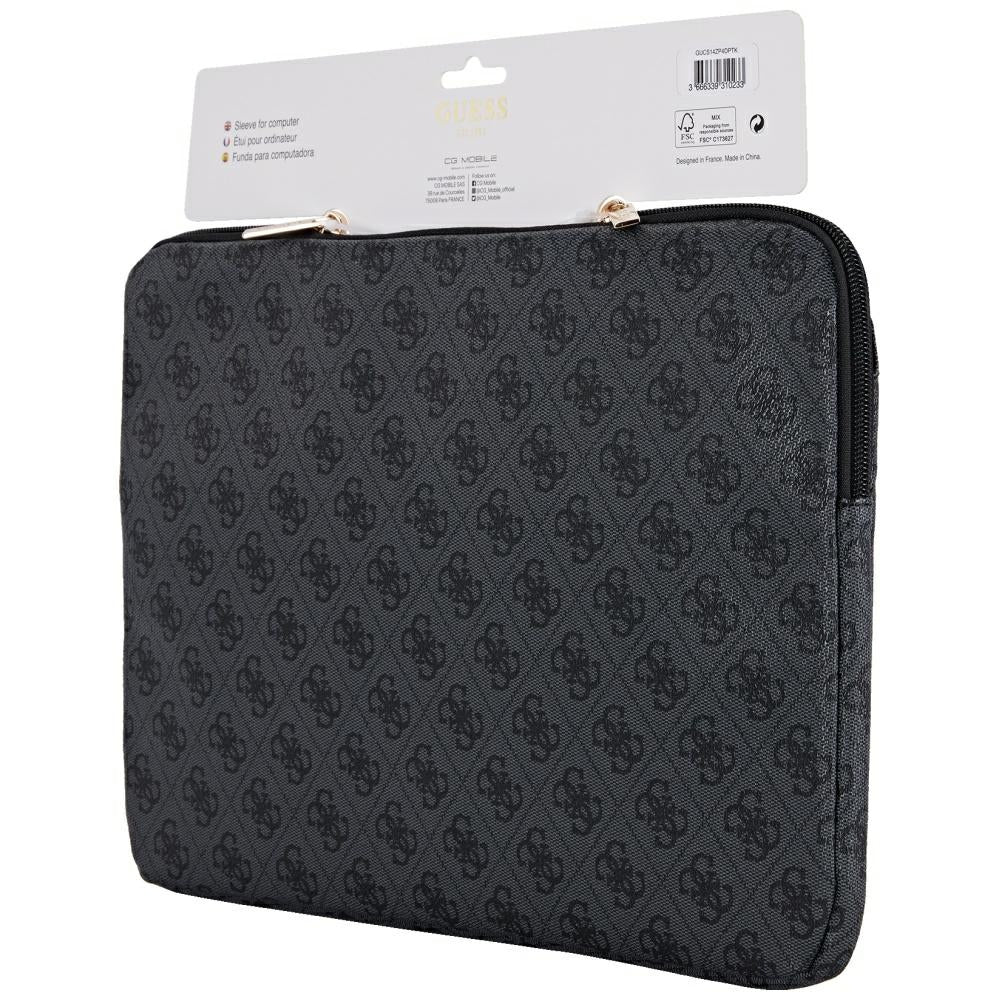 Θήκη Guess 4G Triangle Logo για Laptop 14inch, Μαύρη