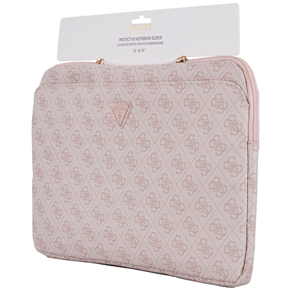 Θήκη Guess 4G Triangle Logo για Laptop 14inch, Ροζ