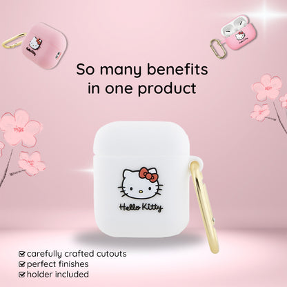 Θήκη Hello Kitty 3D Kitty Head για Apple AirPods Pro 2, Ροζ