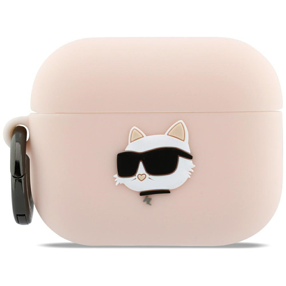 Θήκη Karl Lagerfeld Silicone Choupette's Head 3D για Apple AirPods Pro 3, Ροζ