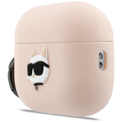 Θήκη Karl Lagerfeld Silicone Choupette's Head 3D για Apple AirPods Pro 3, Ροζ