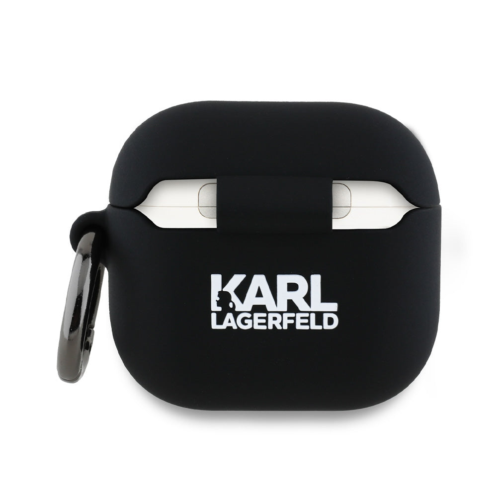 Θήκη Karl Lagerfeld 3D Karl & Choupette's Heads για Apple AirPods 4, Μαύρη