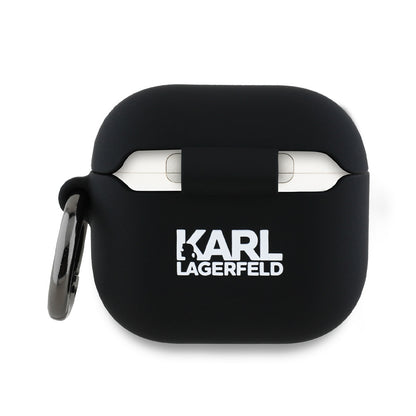 Θήκη Karl Lagerfeld 3D Karl & Choupette's Heads για Apple AirPods 4, Μαύρη