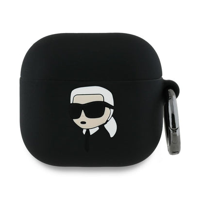Θήκη Karl Lagerfeld 3D Karl's Head για Apple AirPods 4, Μαύρη