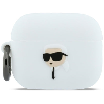 Θήκη Karl Lagerfeld 3D Karl's Head για Apple AirPods Pro 3, Λευκή