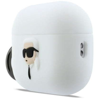 Θήκη Karl Lagerfeld 3D Karl's Head για Apple AirPods Pro 3, Λευκή