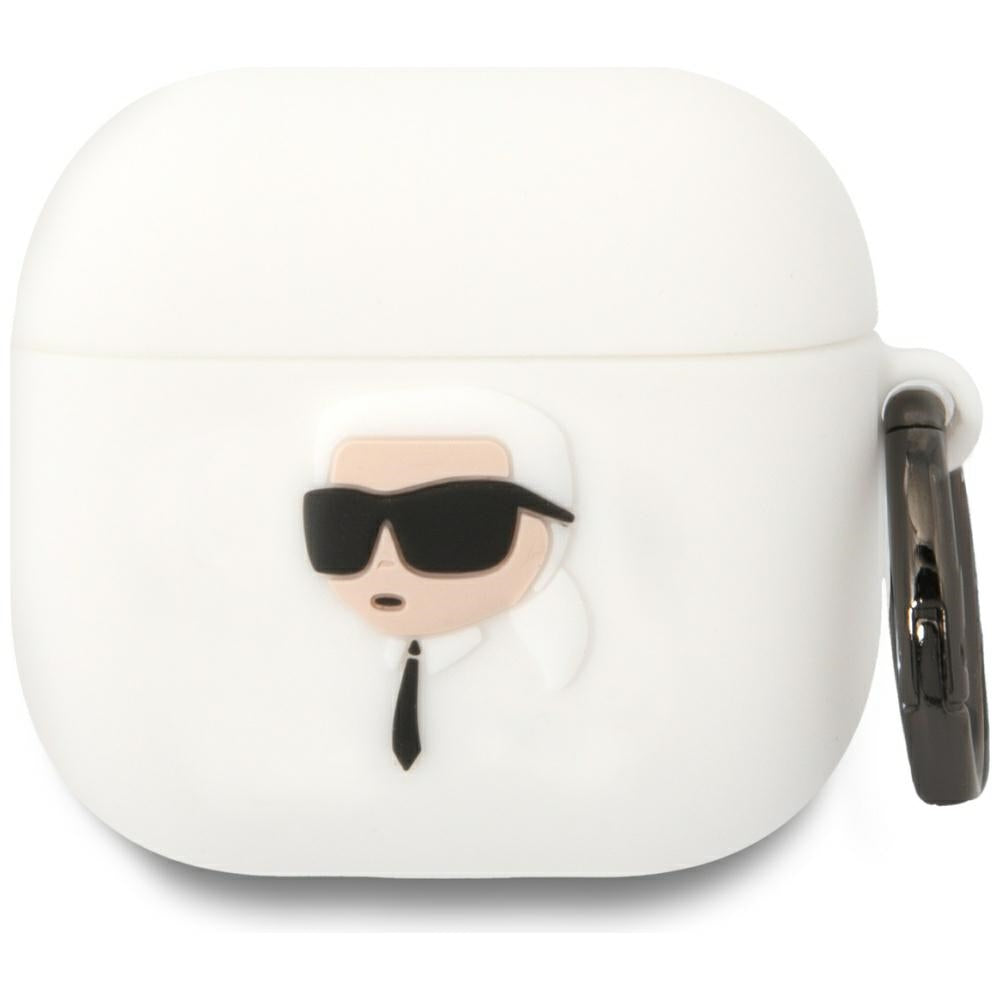 Θήκη Karl Lagerfeld 3D NFT Karl's Head για Apple AirPods 4, Λευκή