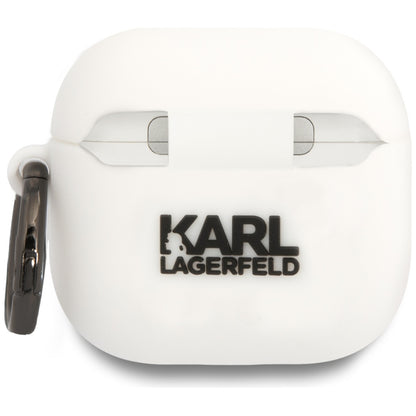 Θήκη Karl Lagerfeld 3D NFT Karl's Head για Apple AirPods 4, Λευκή