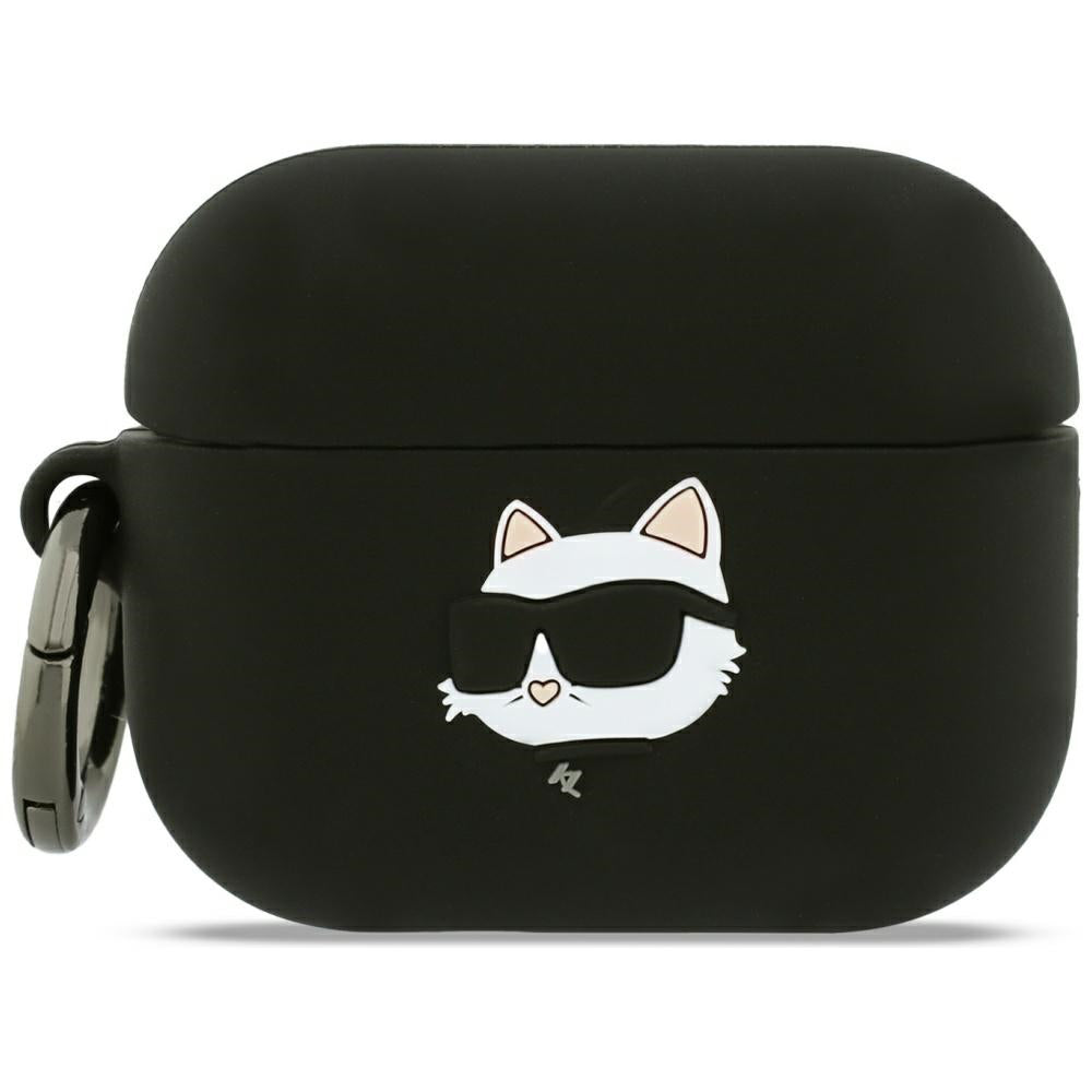 Θήκη Karl Lagerfeld Silicone Choupette's Head 3D για Apple AirPods Pro 3, Μαύρη