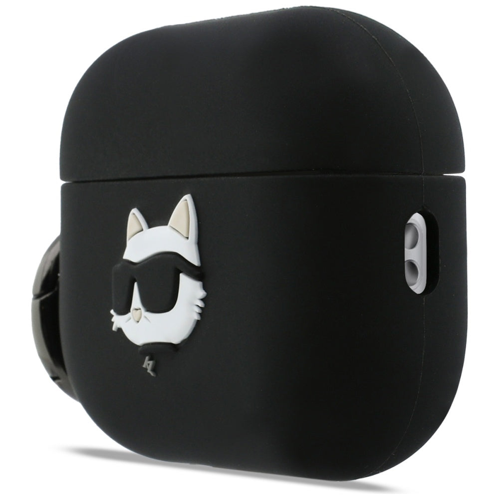 Θήκη Karl Lagerfeld Silicone Choupette's Head 3D για Apple AirPods Pro 3, Μαύρη
