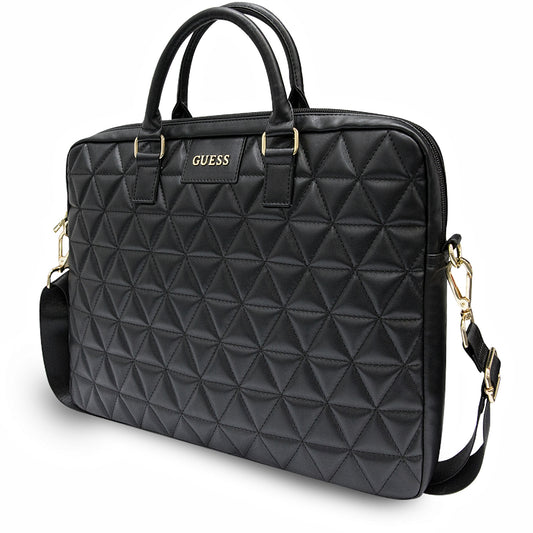 Τσάντα Guess Quilted για Laptop 15inch, Μαύρη