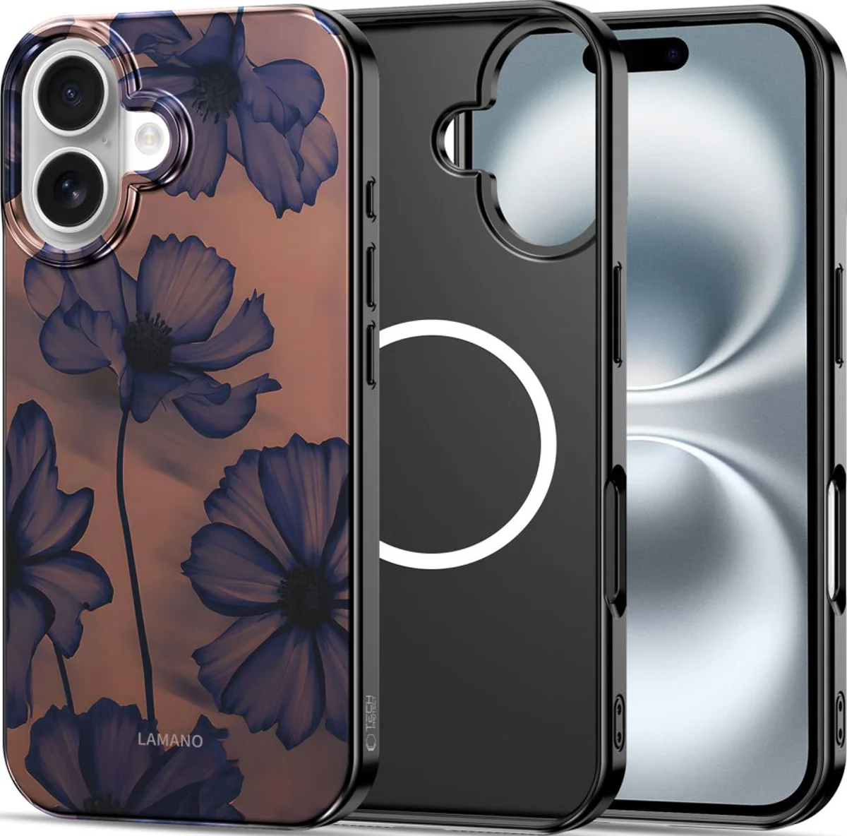 Θήκη MagSafe για Apple iPhone 17, Tech-Protect, Lamano Velvet Night, Μαύρη