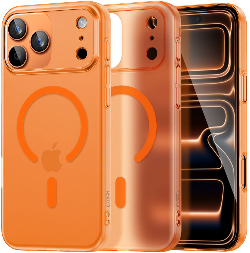 Θήκη MagSafe για Apple iPhone 17 Pro Max, Tech-Protect, MagSlim, Ματ Πορτοκαλί
