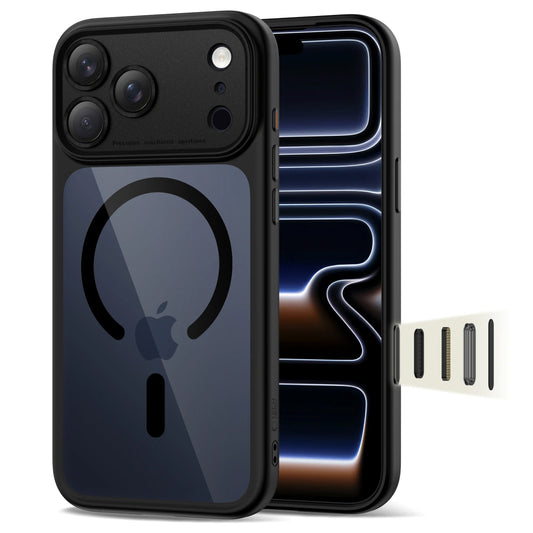 Θήκη MagSafe για Apple iPhone 17 Pro Max, Tech-Protect, MagPeak, Μαύρη Διαφανής