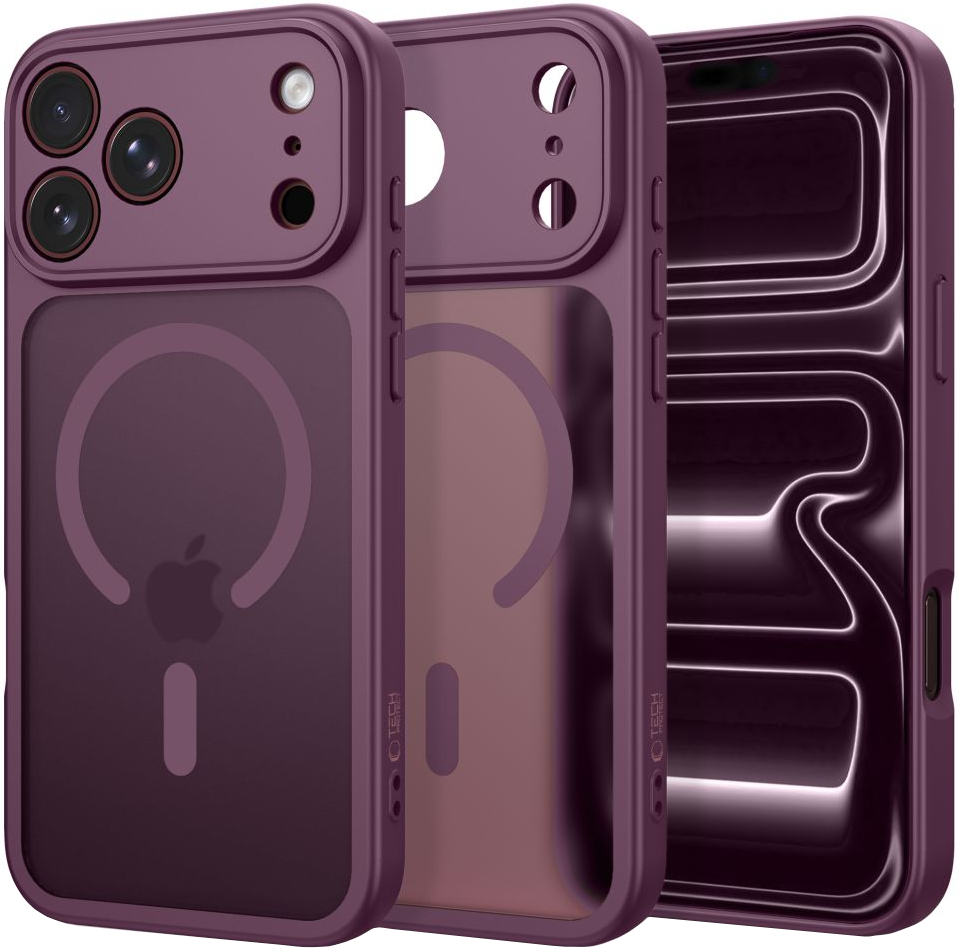 Θήκη MagSafe για Apple iPhone 18 Pro / 17 Pro, Tech-Protect, BasicMag, Βυσσινί Ματ