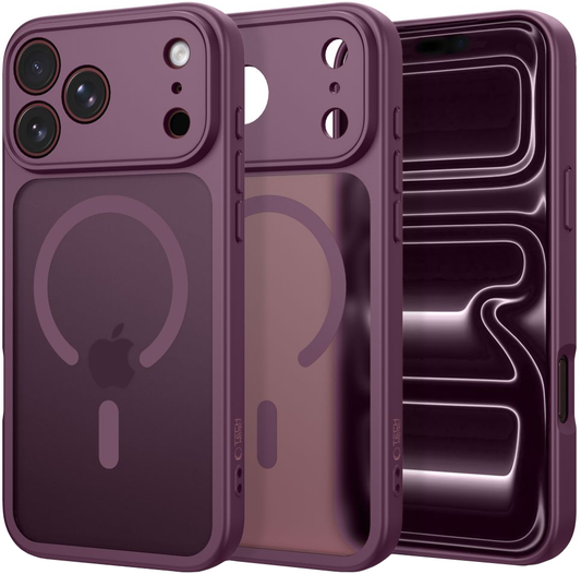Θήκη MagSafe για Apple iPhone 18 Pro / 17 Pro, Tech-Protect, BasicMag, Βυσσινί Ματ