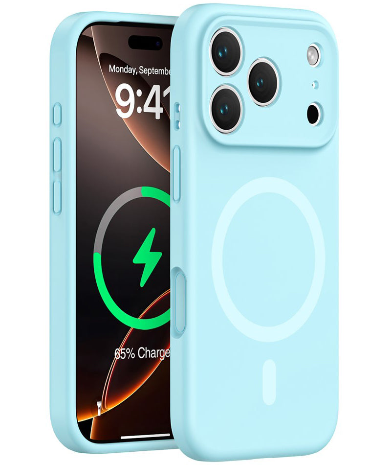 Θήκη MagSafe για Apple iPhone 17 Pro, OEM, Υγρό Σιλικόνη, Τυρκουάζ