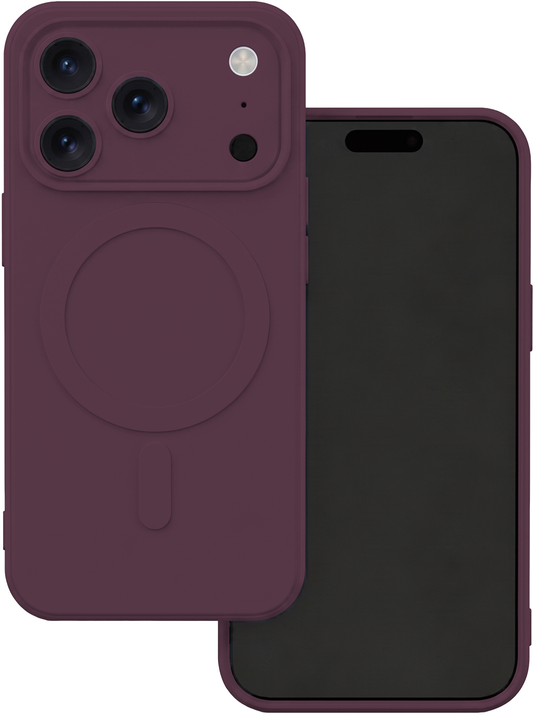 Θήκη MagSafe για Apple iPhone 18 Pro / 17 Pro, OEM, Simple Color Mag, Βυσσινί
