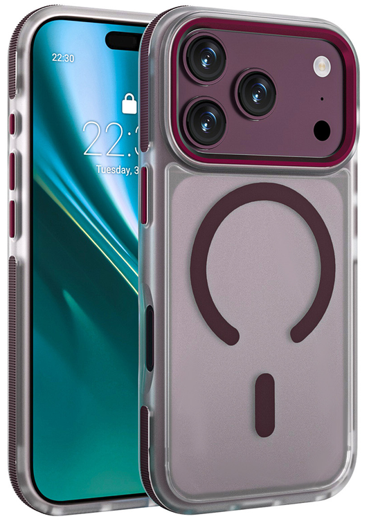 Θήκη MagSafe για Apple iPhone 18 Pro Max / 17 Pro Max, Etteri, Icy Mag, Βυσσινί
