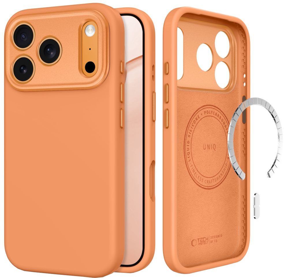 Θήκη MagSafe για Apple iPhone 18 Pro / 17 Pro, Tech-Protect, Uniq CC, Πορτοκαλί
